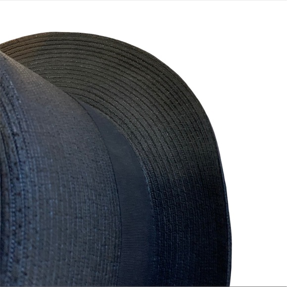 Milan Men’s Fedora Black Straw Hat Feather Meyer the Hatter New Orleans  size 7 - Picture 10 of 14